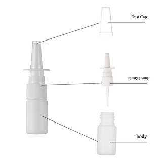 Empty Nasal Spray Bottles In White (Pack of 50) [Volume: 10mL]