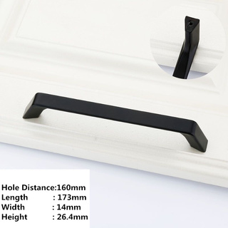 Stylish Matte Black Handles For Kitchen, Doors Or Bathroom Design 1 (17cm)