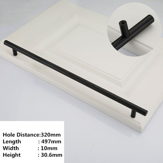 Stylish Matte Black Handles For Kitchen, Doors Or Bathroom (Design 6) [Length: 50cm]