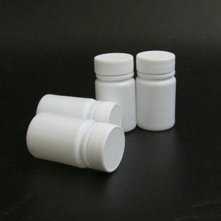 Empty Capsule Medicine Bottles With White Cap - 20mL (Pack of 50)